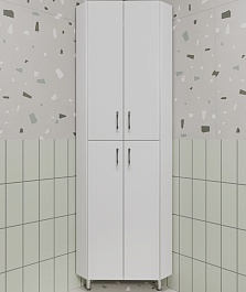 Style Line Шкаф пенал Веер 45 угловой белый – фотография-1